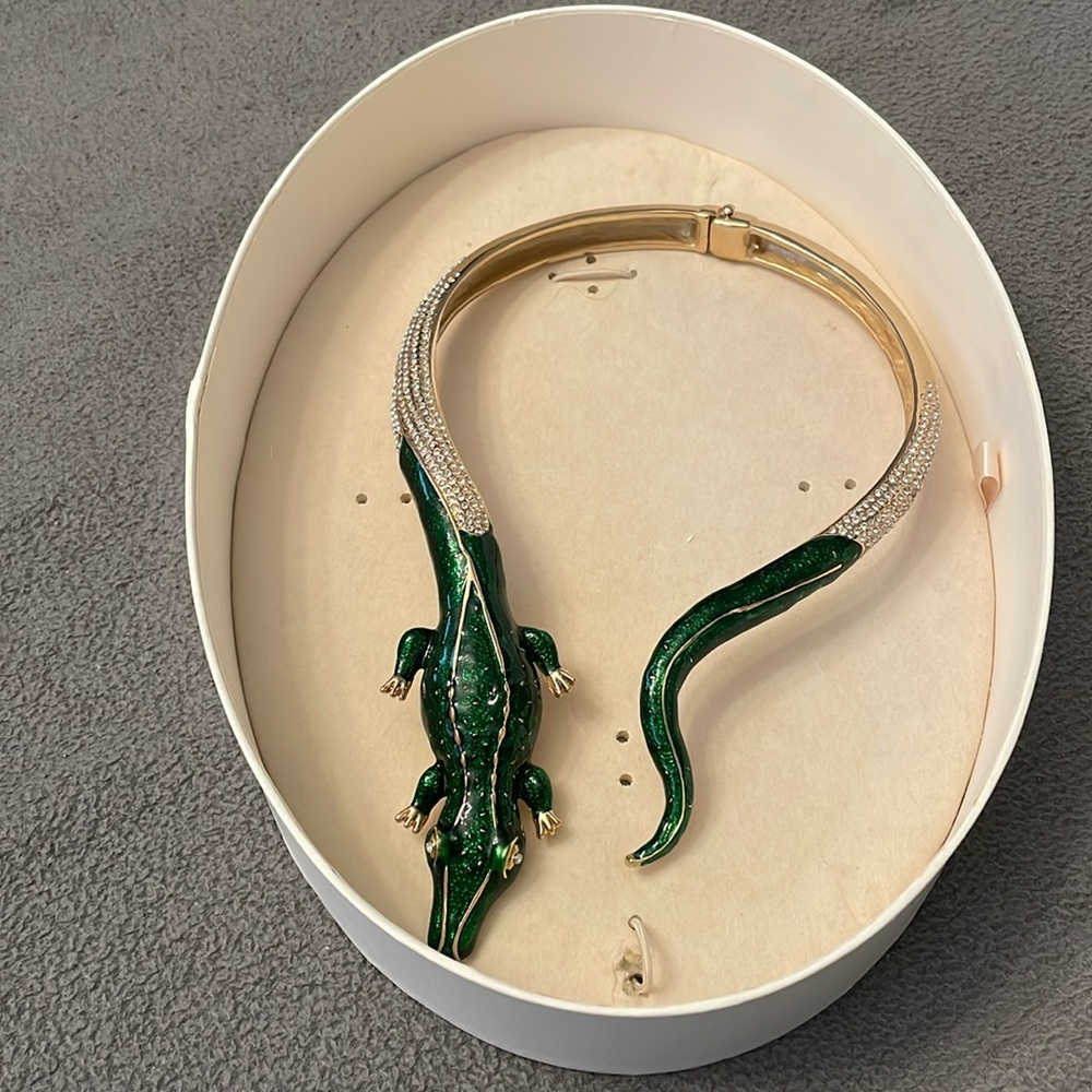 Vintage Anna Dello Russo at H&M collection crocodile chocker
